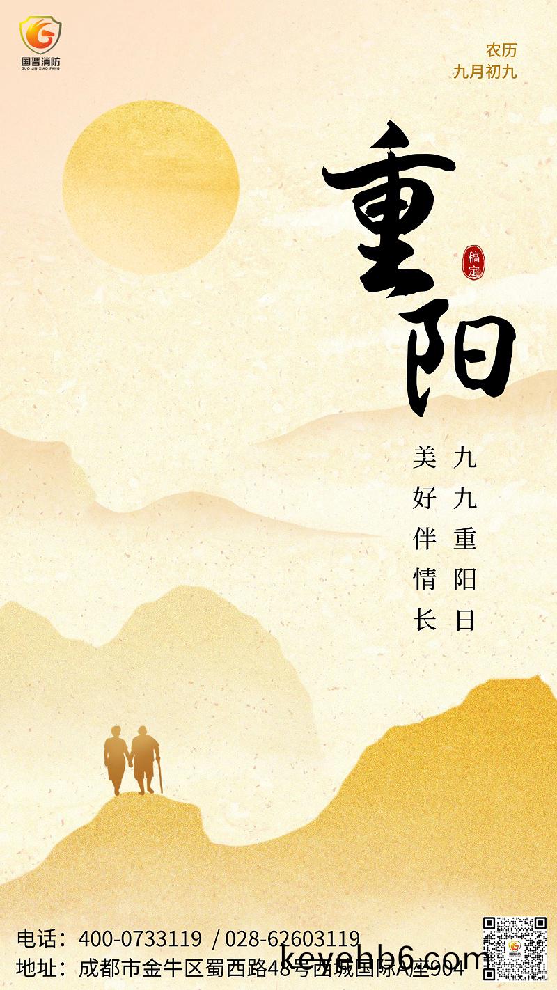 重(zhong)陽節(jie)金(jin)螎保險節日(ri)祝福(fu)問候中(zhong)式感手(shou)機海報